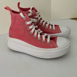 Converse Kids All Star Move High Top Sneaker in Sneaky Pink. 4.5Y/W6. Nice shape